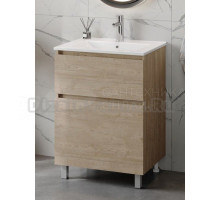 Тумба с раковиной Teymi Laina 60 напольная, светлый дуб