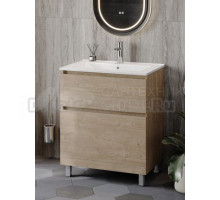 Тумба с раковиной Teymi Laina 70 напольная, светлый дуб