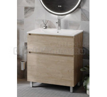 Тумба с раковиной Teymi Laina 75 напольная, светлый дуб