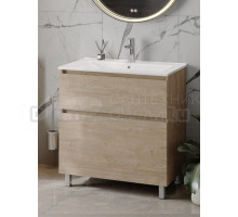 Тумба с раковиной Teymi Laina 80 напольная, светлый дуб