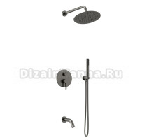 Душевой комплект Vincea Villa VSFW-1VL3GM С ВНУТРЕННЕЙ ЧАСТЬЮ, вороненая сталь