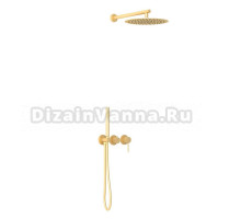 Душевой комплект Vincea Groove VSFW-4G01BG4 С ВНУТРЕННЕЙ ЧАСТЬЮ, брашированное золото