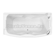 Акриловая ванна BellSan Соната 190x110 см, пристенная, белая, с каркасом, для двоих, со сливом-переливом