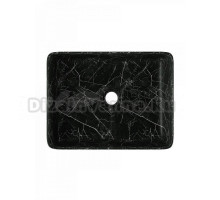 Накладная раковина Teymi Helmi 48 черный мрамор, прямоугольная