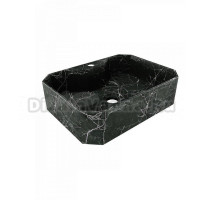 Накладная раковина Teymi Netta 50 черный мрамор, прямоугольная, с 1 отверстием под смеситель