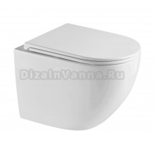 Унитаз подвесной SINTESI Evi Long SIN-TS-EVI-154 безободковый, с микролифтом