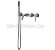 Встраиваемый смеситель для душа и ванны Vincea Villa VTFW-1VL1BN С ВНУТРЕННЕЙ ЧАСТЬЮ, брашированный никель