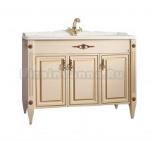Тумба под умывальник Империя Н 105 Слоновая кость  с золотой патиной (37)