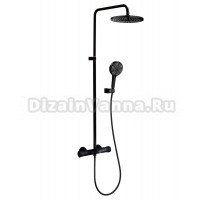 Душевая стойка Milleau Double H MLHi223PDD-MB матовый черный