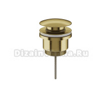 Донный клапан Ceramicanova, click-clack, брашированное золото, 70003BG