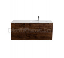 Тумба с раковиной BelBagno Etna R, 100 2 ящика, дверца, rovere moro