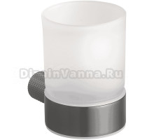 Стакан для ванной Bemeta Grino 173110010 настенный, серый, стеклянный