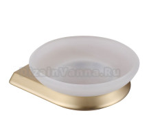 Мыльница Abber Nord AA1558G настенная, стеклянная, золотая