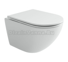 Унитаз подвесной Ceramicanova Whirl, торнадо 3.0, сиденье микролифт, белый, CN11007T