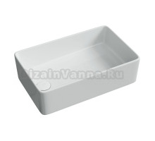 Раковина накладная Ceramicanova Element со смещенным сливом, 485x305x135, белый, CN5050