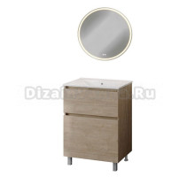 Мебель для ванной комнаты Teymi Laina 60 напольная, светлый дуб