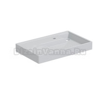 Раковина над стиральной машиной СаНта Меркурий 80 R белая, прямоугольная, искусственный камень, со столешницей слева, с кронштейном