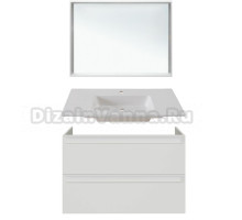 Мебель для ванной комнаты Allen Brau Eclipse 2.0 100 матовый белый, раковина Fantasy Flat 102x47, без перелива, белая