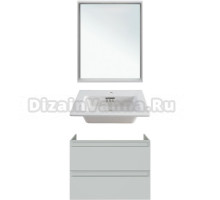 Мебель для ванной комнаты Allen Brau Eclipse 2.0 60 матовый папирус, раковина Fantasy Flat 62x47, без перелива, белая