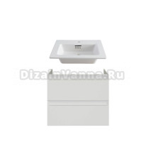 Тумба с раковиной Allen Brau Eclipse 2.0 60 матовый белый, раковина Fantasy Flat 62, без перелива, белая
