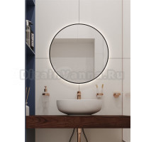 Зеркало круглое Wellsee 7 Rays’ Spectrum 95 с фоновой подсветкой, матовое черное