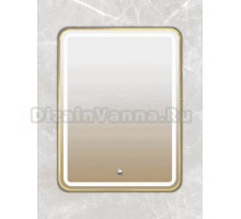 Зеркало Comforty Ситара 60 сенсорное, с подсветкой, золото