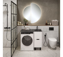 Мебель для ванной комнаты 1MarKa Maid 38Н(100) R под стиральную машину, раковина черная, белая