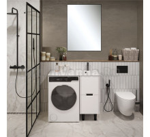 Мебель для ванной комнаты 1MarKa Maid 38Н(100) R под стиральную машину, зеркало Pino, белая
