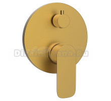 Встраиваемый смеситель для душа и ванны AVS Basic 811-704-BG С ВНУТРЕННЕЙ ЧАСТЬЮ, брашированное золото