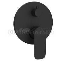 Встраиваемый смеситель для душа и ванны AVS Basic 811-704-MB С ВНУТРЕННЕЙ ЧАСТЬЮ, черный матовый