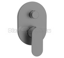 Встраиваемый смеситель для душа и ванны AVS Beauty 811-703-GM С ВНУТРЕННЕЙ ЧАСТЬЮ, оружейная сталь