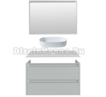 Мебель для ванной комнаты Allen Brau Fantasy 2.0 120 матовый папирус, столешница бежевая, раковина Fantasy Oval 55, белая