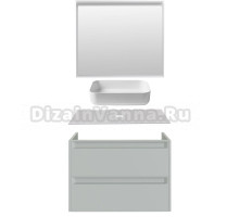 Мебель для ванной комнаты Allen Brau Fantasy 2.0 80 матовый папирус, столешница бежевая, раковина Fantasy Quad 50, белая