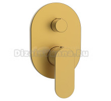 Встраиваемый смеситель для душа и ванны AVS Beauty 811-703-BG С ВНУТРЕННЕЙ ЧАСТЬЮ, брашированное золото