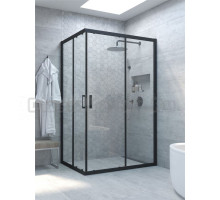 Душевой уголок Vegas Glass ZA-F Novo h2000 100*90 02М 01 профиль матовый черный, стекло прозрачное