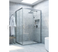 Душевой уголок Vegas Glass ZA-F Novo h2000 110*100 07 01 профиль матовый хром, стекло прозрачное