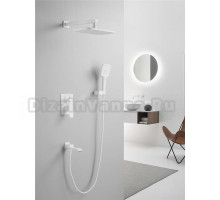 Душевая система / Тропический душ со смесителем встраиваемая Shevanik S4035C, белый