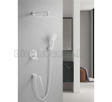 Душевая система / Тропический душ со смесителем встраиваемая Shevanik S4135C, белый