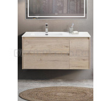 Тумба с раковиной BelBagno Kraft L, 100 2 ящика, дверца, rovere galifax bianco