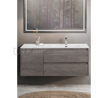 Тумба с раковиной BelBagno Kraft R, 120 2 ящика, дверца, cemento grigio