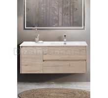 Тумба с раковиной BelBagno Kraft R, 120 2 ящика, дверца, rovere galifax bianco