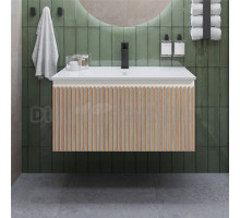 Тумба под раковину без столешницы 1MarKa Row 80П белый, дуб