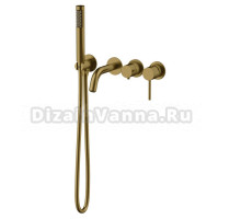 Встраиваемый смеситель для душа и ванны AVS Slimmer 811-110-BG С ВНУТРЕННЕЙ ЧАСТЬЮ, брашированное золото