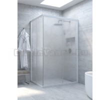 Душевой уголок Vegas Glass ZA-F Novo h2000 120*80 01 10 профиль глянцевый белый, стекло сатин