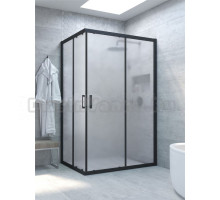Душевой уголок Vegas Glass ZA-F Novo h2000 120*90 02М 10 профиль матовый черный, стекло сатин