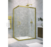 Душевой уголок Vegas Glass ZA-F Novo h2000 100*90 03 01 профиль матовое золото, стекло прозрачное