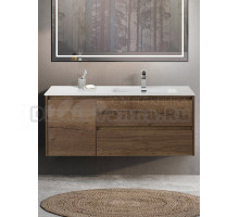 Тумба с раковиной BelBagno Kraft R, 120 2 ящика, дверца, rovere tabacco