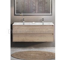 Тумба с раковиной BelBagno Kraft 120 для двоих, 2 ящика, rovere galifax bianco