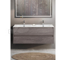Тумба с раковиной BelBagno Kraft 120 для двоих, 2 ящика, cemento grigio