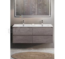 Тумба с раковиной BelBagno Kraft 120 для двоих, 4 ящика, cemento grigio
